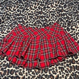 ROYAL BONES MINI PLAID SKIRT